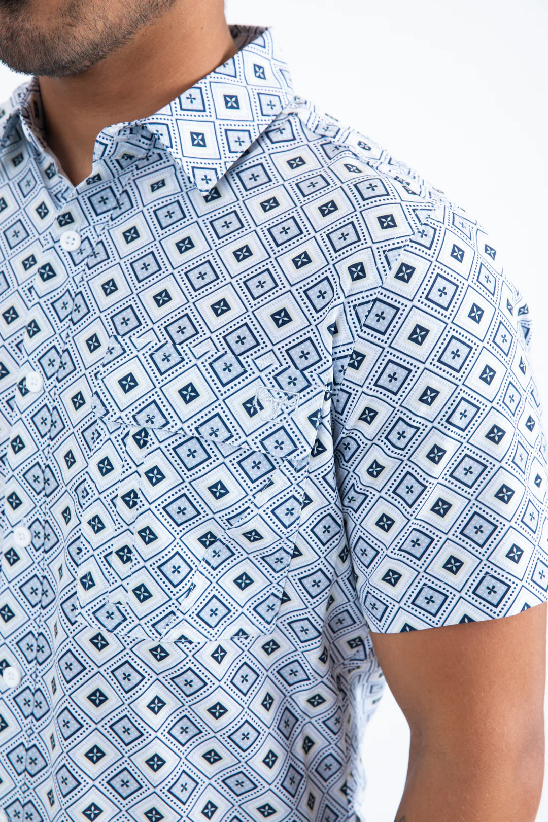 Platini Mens Performance Classic Fit Short Sleeve White Shirt PGS11129