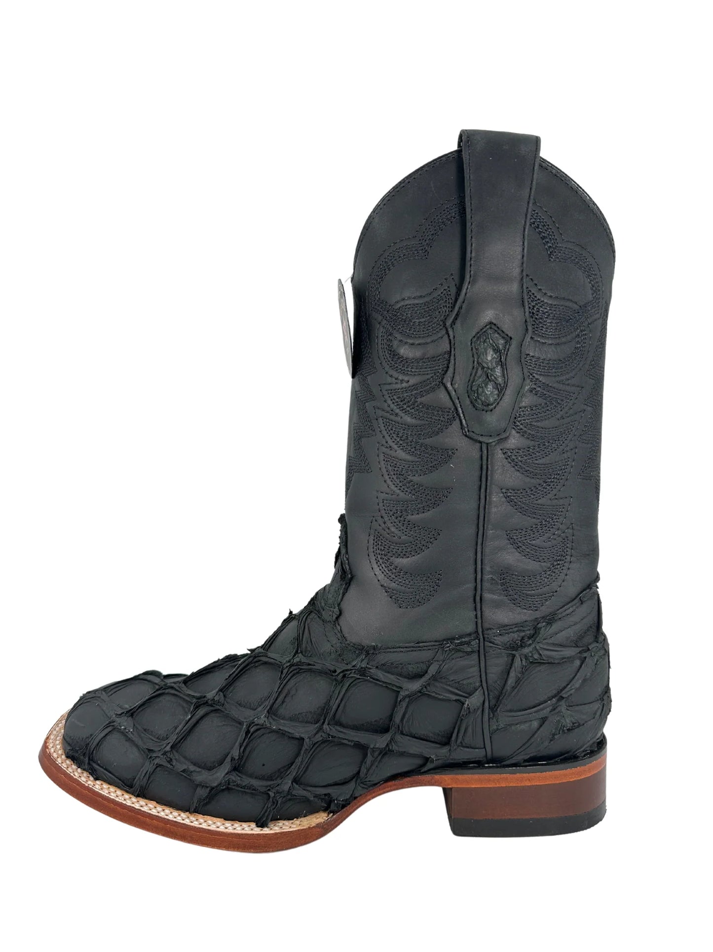 Los Altos Inverted Pirarucu Black Matte Leather Sole 8221069