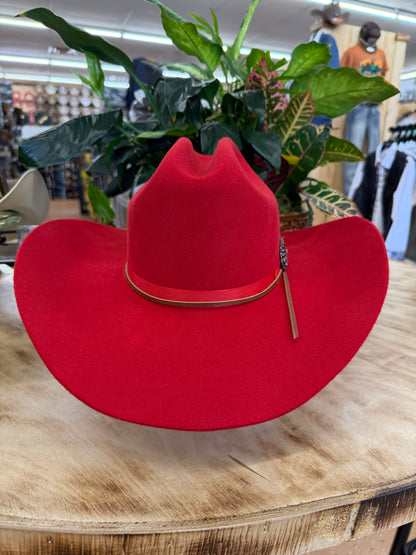 Justin Womens The Vintage Collection Red Felt Hat