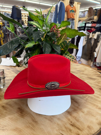Justin Womens The Vintage Collection Red Felt Hat