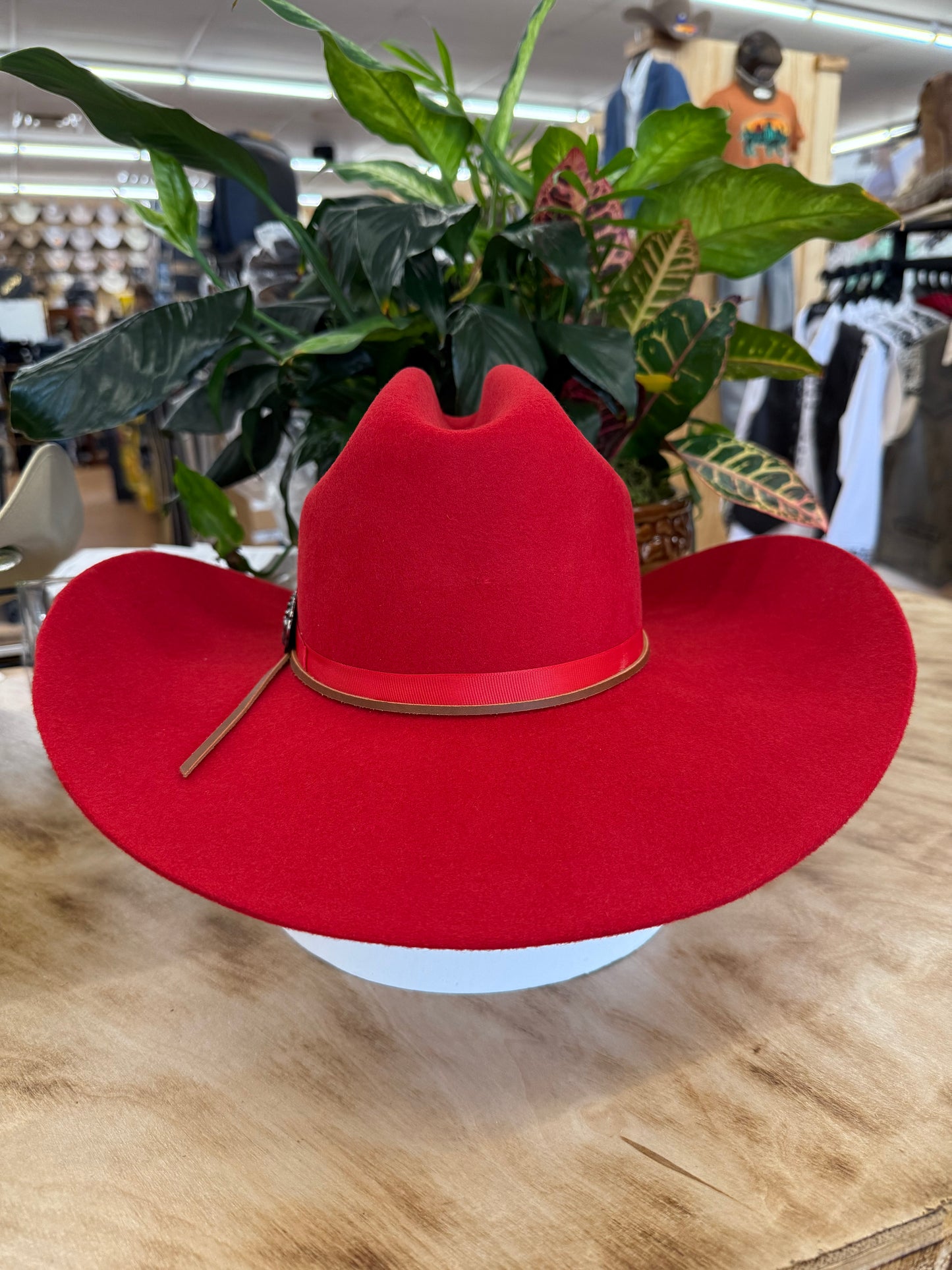 Justin Womens The Vintage Collection Red Felt Hat