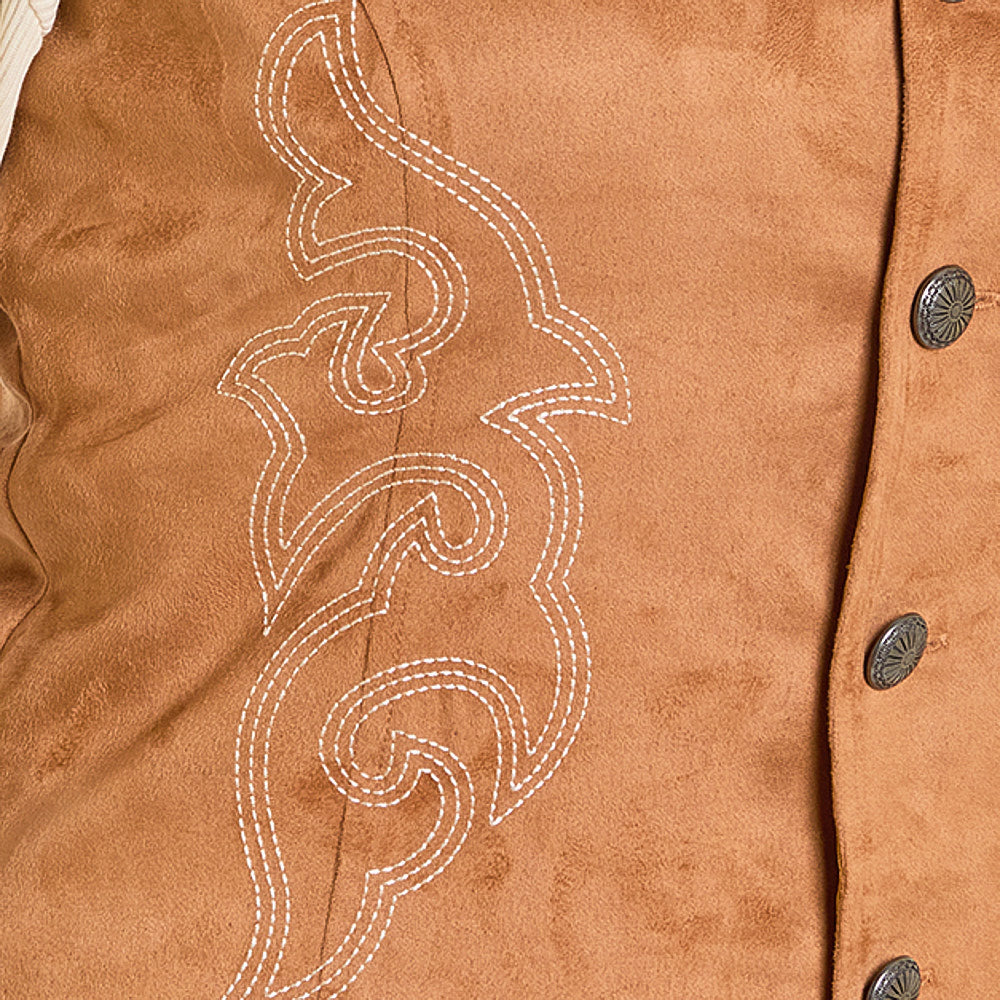 Rock&Roll Denim Women’s Camel Boot Stitch Microsuede Vest