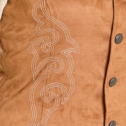Rock&Roll Denim Women’s Camel Boot Stitch Microsuede Vest