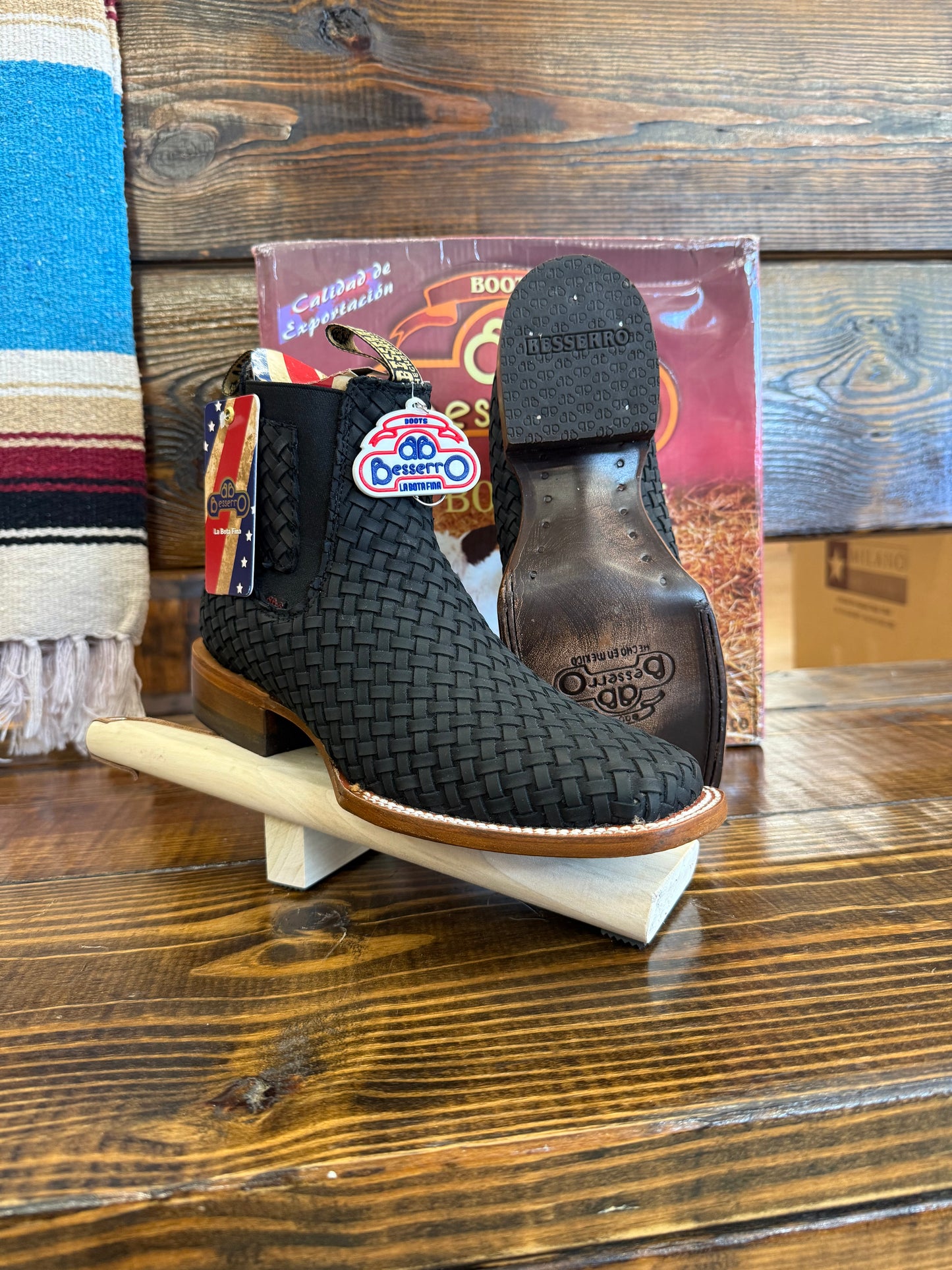 Besserro Botin Rodeo Petatillo Black
