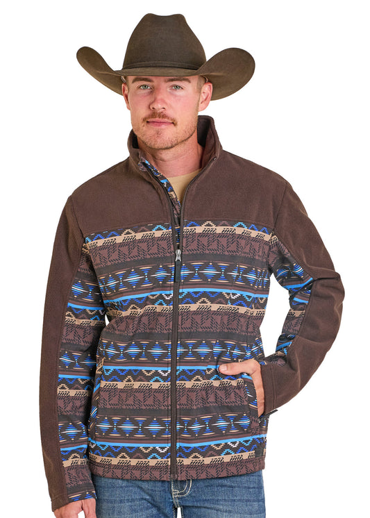 Rock&Roll Men’s Aztec Print Fleece Performance Jacket
