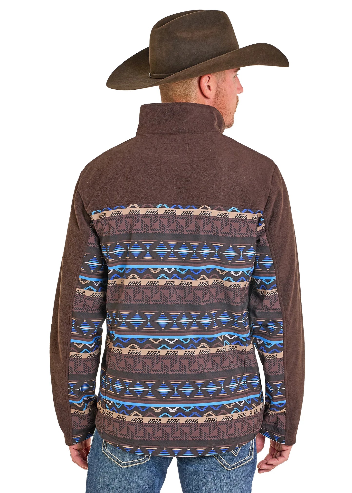 Rock&Roll Men’s Aztec Print Fleece Performance Jacket