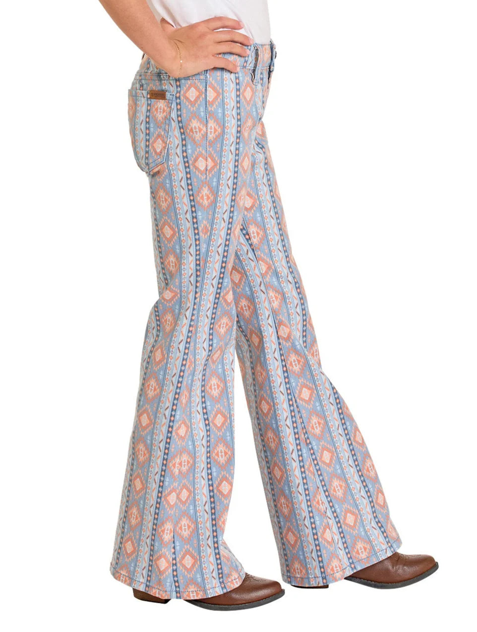 Rock&Roll Girls American Aztec Print Flare Jeans