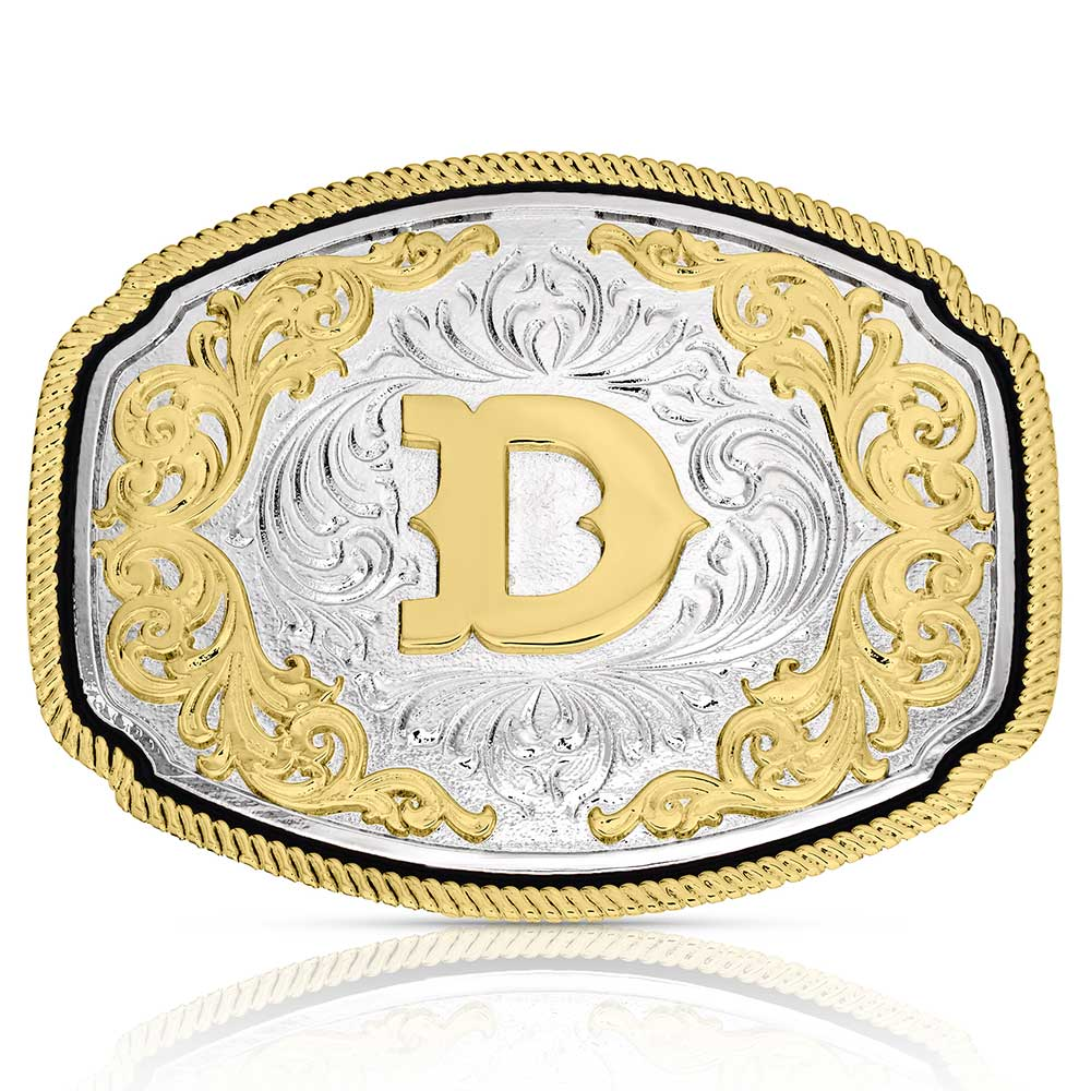 Montana Silversmiths Western Initial Buckle D Acc Buckle A1047D