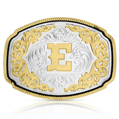 Montana Silversmiths Western Initial Buckle E Acc Buckle A1047E