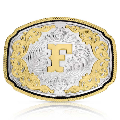 Montana Silversmiths Western Initial Buckle F Acc Buckle A1047F