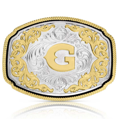Montana Silversmiths Western Initial Buckle G Acc Buckle A1047G