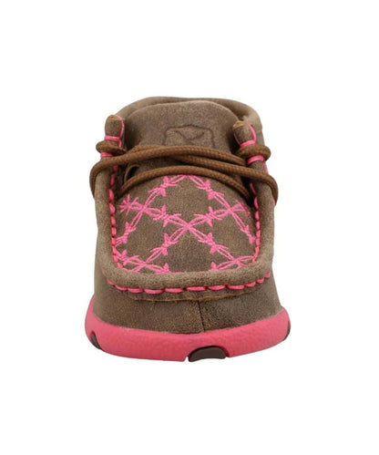 Twisted X Infant Girls' Chukka Driving Moc Color Bomber & Pink ICA0037