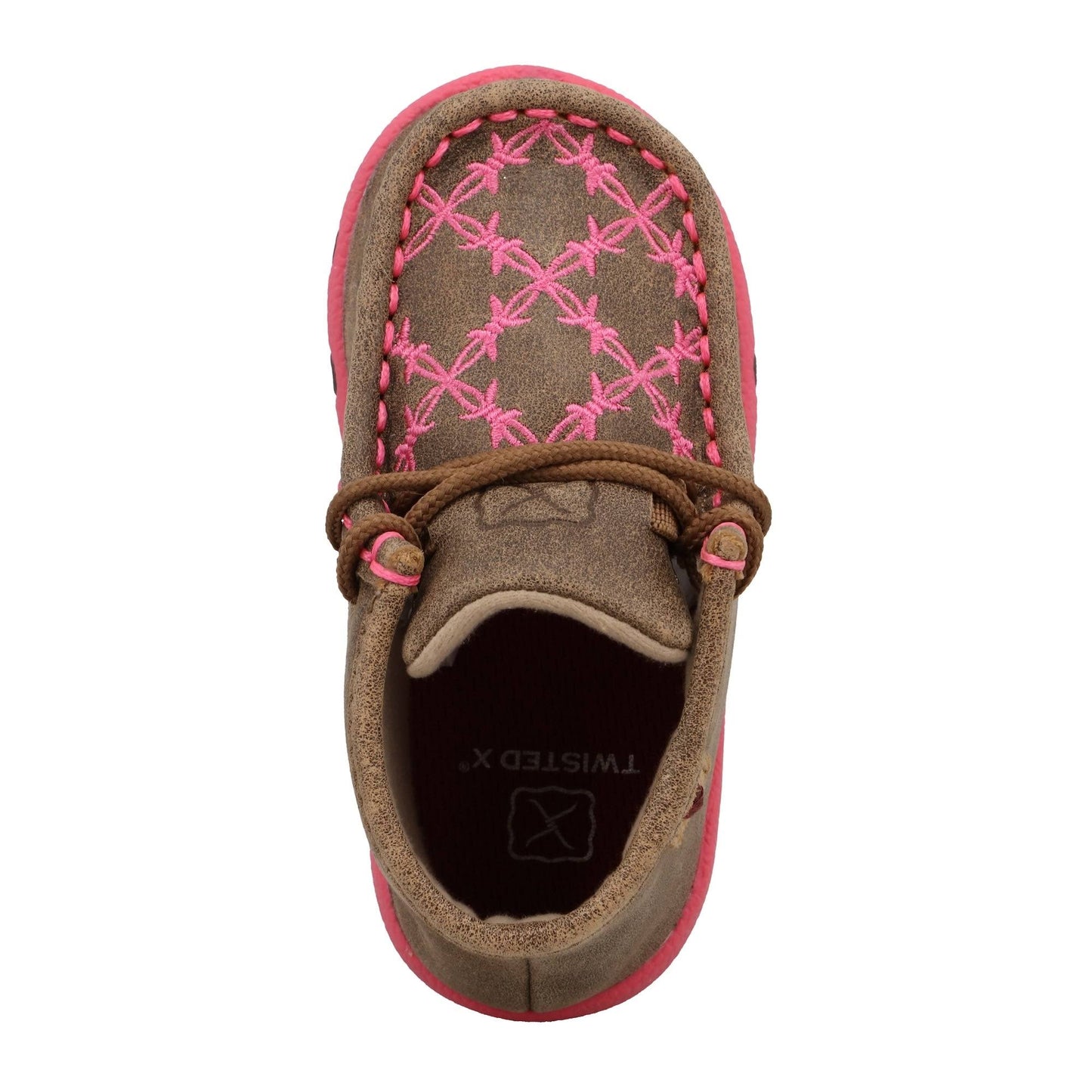 Twisted X Infant Girls' Chukka Driving Moc Color Bomber & Pink ICA0037