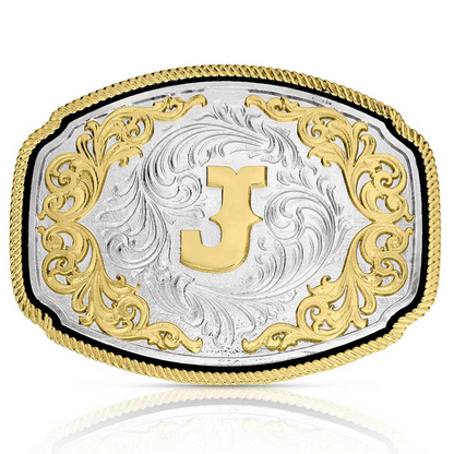 Montana Silversmiths Western Initial Buckle J Acc Buckle A1047J