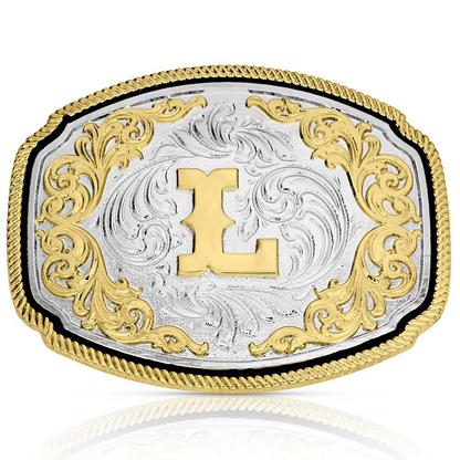 Montana Silversmiths Western Initial Buckle L Acc Buckle A1047L