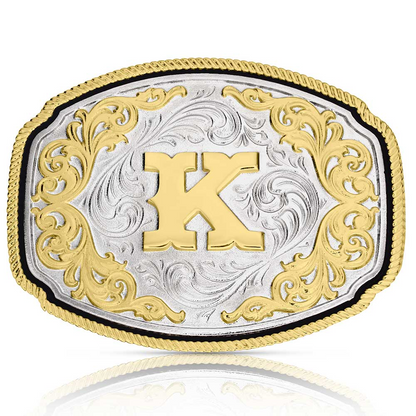 Montana Silversmiths Western Initial Buckle K Acc Buckle A1047K