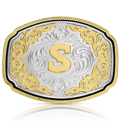 Montana Silversmiths Western Initial Buckle S A1047S
