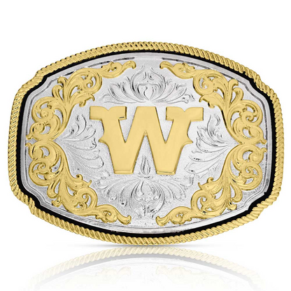 Montana Silversmiths Western Initial Buckle W Acc Buckle A1047W