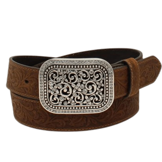 Ariat Women's Brown Rhinestone Filigree Belt A10006944
