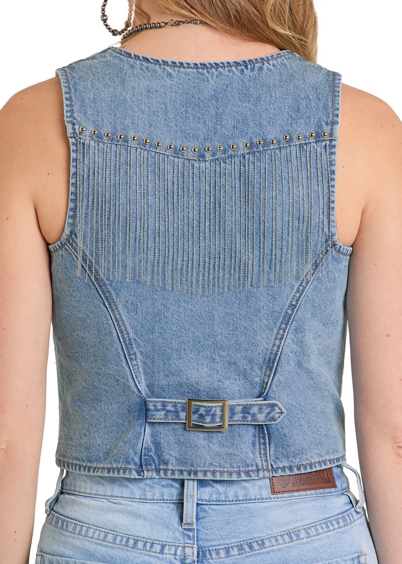 Rock & Roll Women’s Denim Fringe Vest BW98D08511
