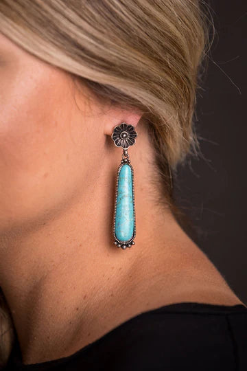 West&Co Turquoise Elongated Earrings