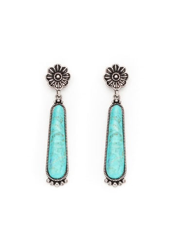 West&Co Turquoise Elongated Earrings