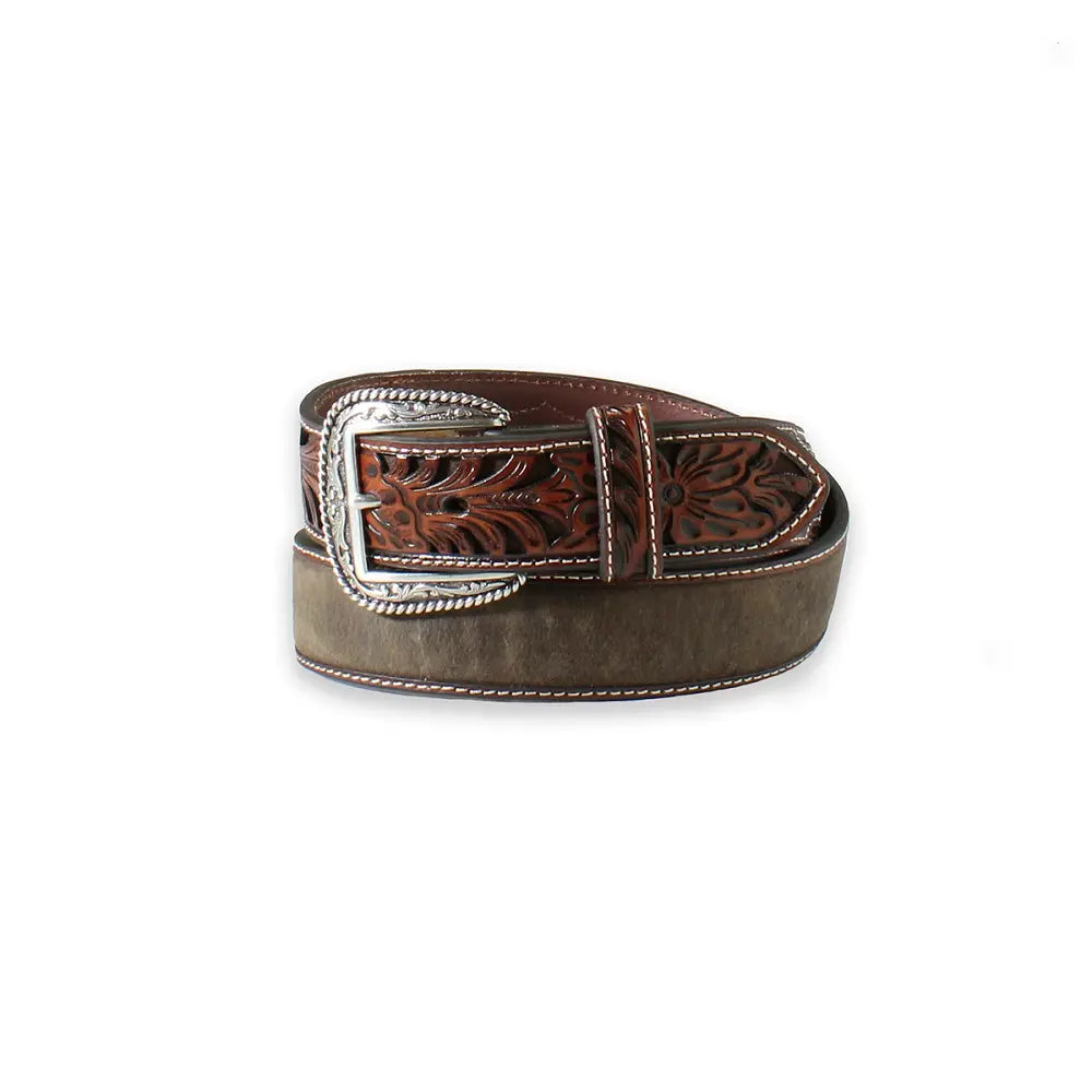 Ariat Men's Embossed Tabs Belt Tan A1017008
