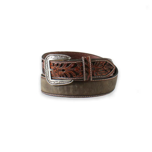 Ariat Men's Embossed Tabs Belt Tan A1017008
