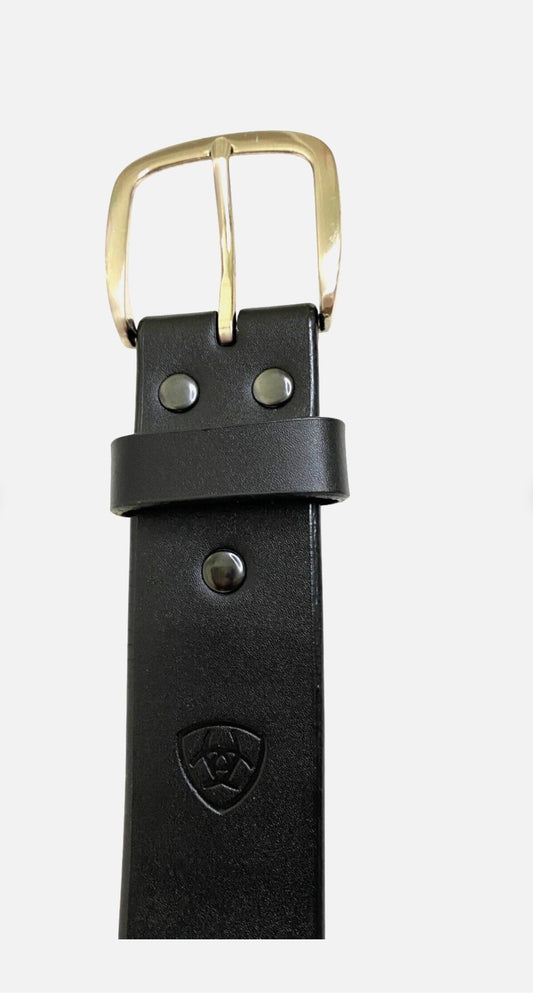 Ariat Mens Genuine Leather Black Belt With Silver Buckle A1008867