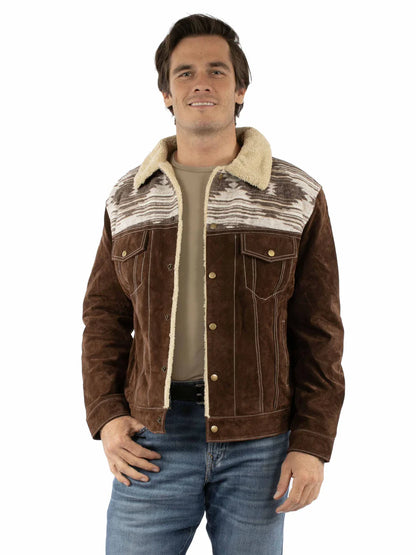 Scully Men’s Suede Leather Shearling Coat 1015-86