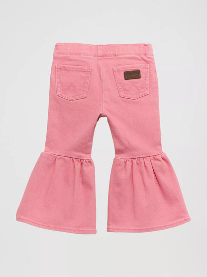 Wrangler Little Girls Vibrant Ruffle Leg Flare Jean 112375233