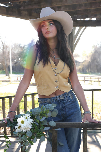 CRUEL GIRL® WOMENS VINTAGE STYLE VEST