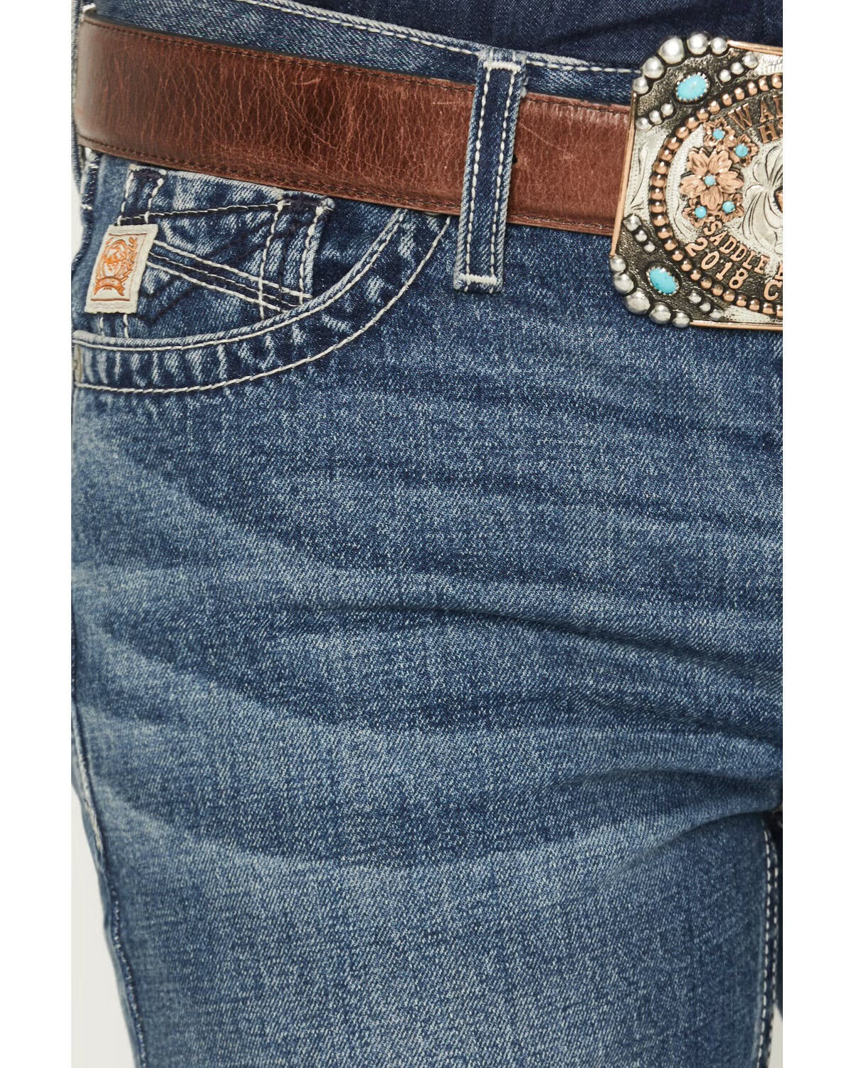 Cinch Men’s Ian Medium Wash Slim Bootcut Rigid Denim Jeans MB33136001