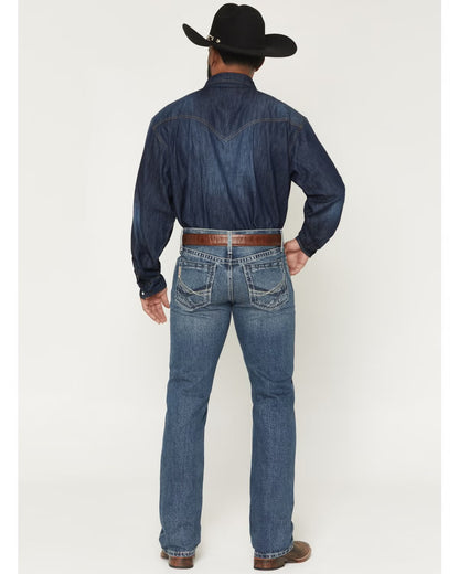 Cinch Men’s Ian Medium Wash Slim Bootcut Rigid Denim Jeans MB33136001