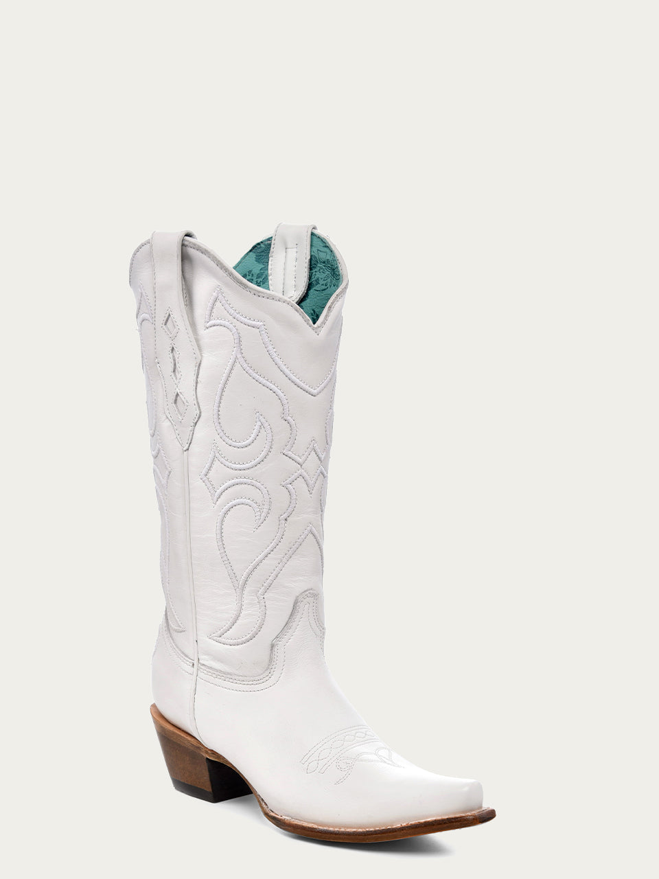 Corral Women’s Embroidery White Snipe Toe