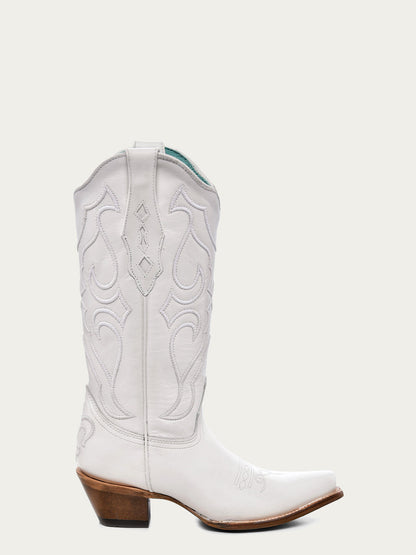 Corral Women’s Embroidery White Snipe Toe