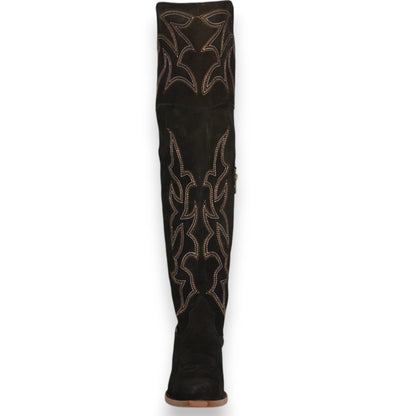 Reyme Women’s Boots 857 Gamuza Negro Cuero