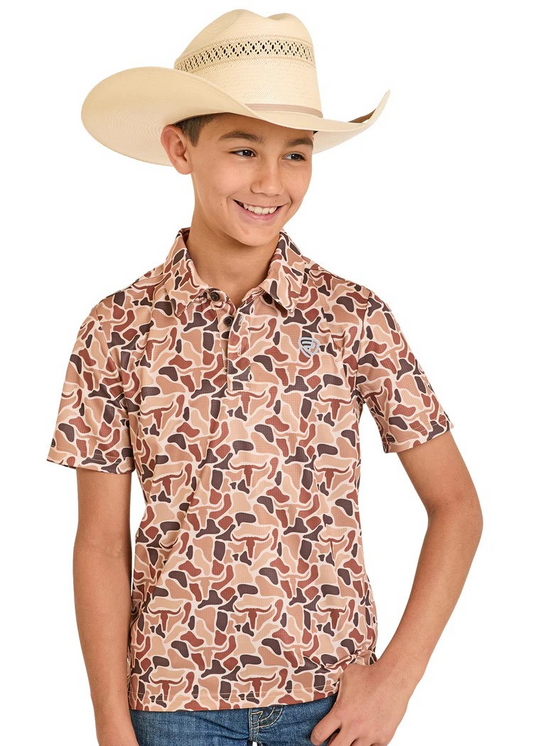 Rock&Roll Boys Skull Camo Polo BB51T08354