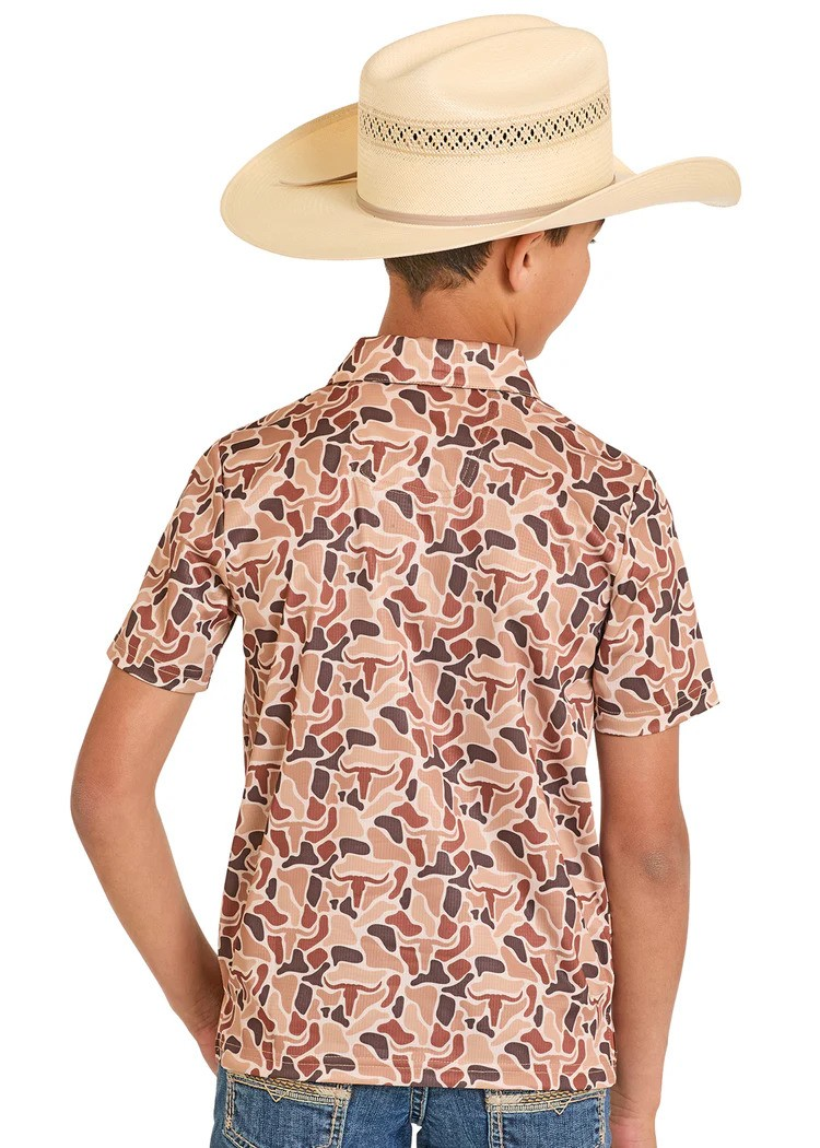 Rock&Roll Boys Skull Camo Polo BB51T08354
