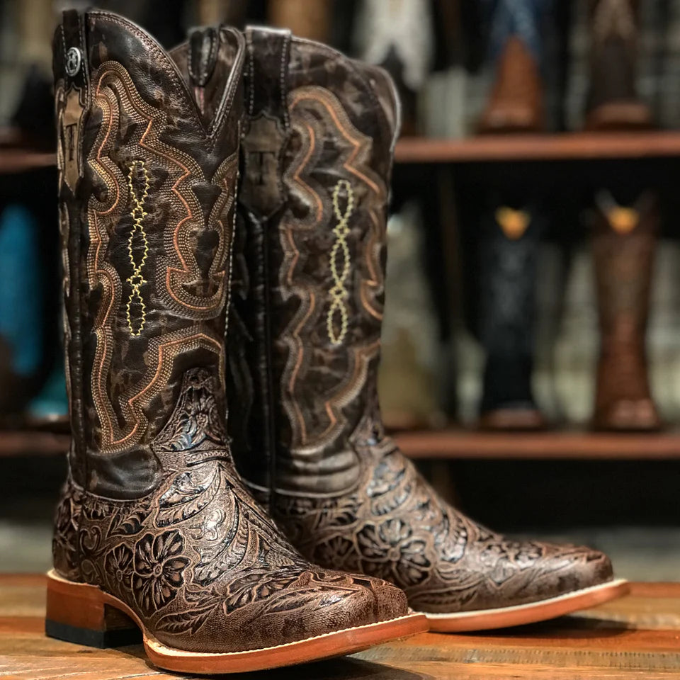 Tanner Mark Print Hand Tooled Leather Sole