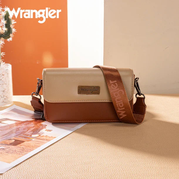 Wrangler Brown Dual Tone Small Crossbody Wallet WG320-206BR