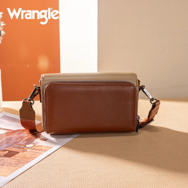Wrangler Brown Dual Tone Small Crossbody Wallet WG320-206BR
