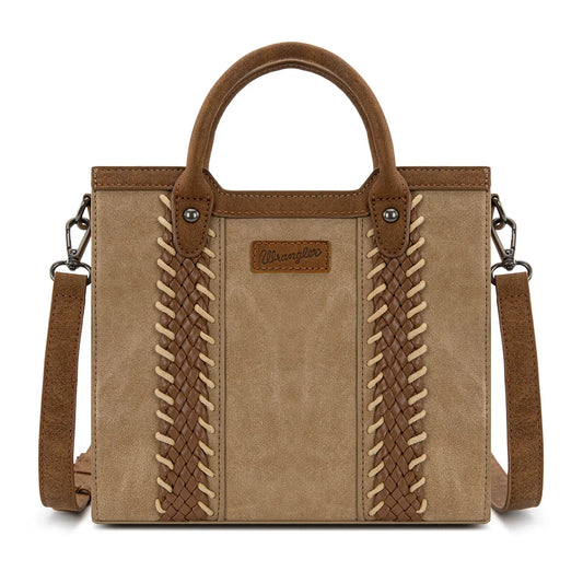 Wrangler Braided Whipstitch Top Handle Small Tote/Crossbody WG217-889TN