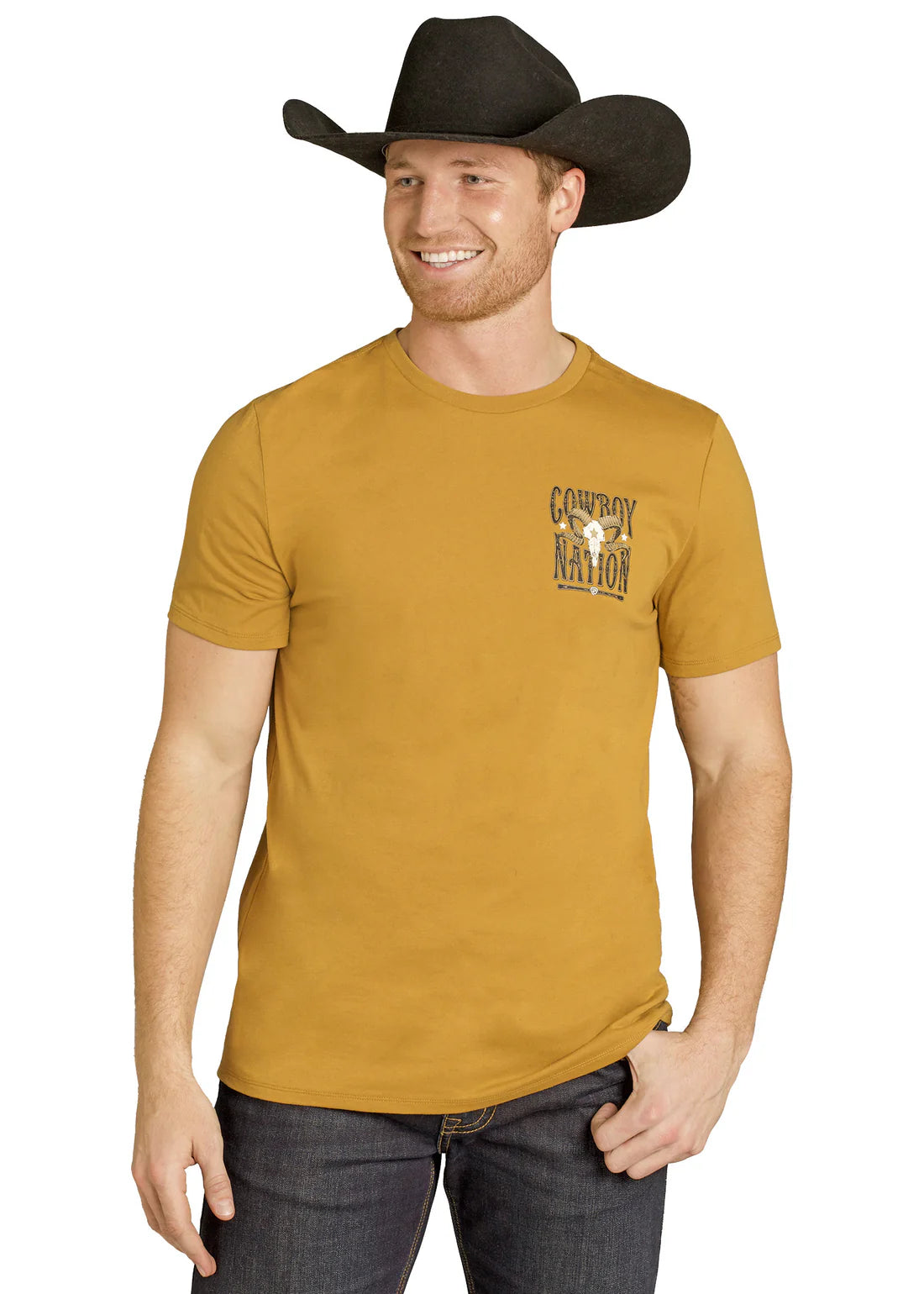 Rock&Roll Golden  Cowboy Nation Graphic Tee BU21T07859