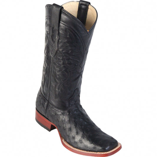 Los Altos Ostrich Black Leather Sole