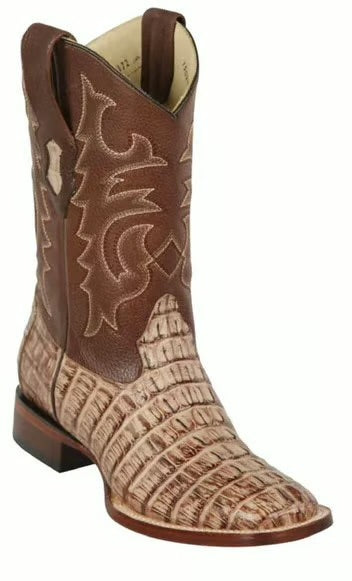 Los Altos Caiman Tail Mocha Square Toe 8220172