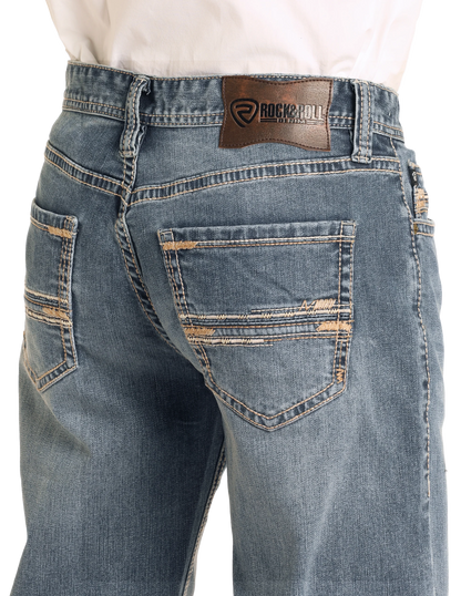 Rock&Roll Double Barrel Relaxed Fit Straight Boot Jeans bm0sd04814