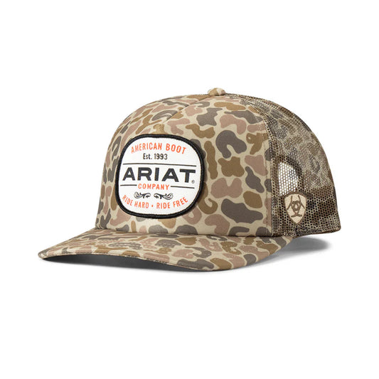 Ariat Men's Duck Camo Patch Snapback Ball Cap A3000871156