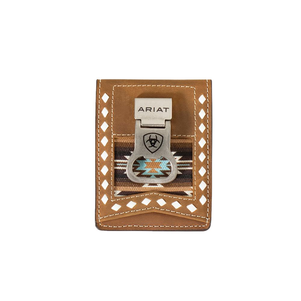 Ariat Money Clip Southwest Brown Wallet A3559302
