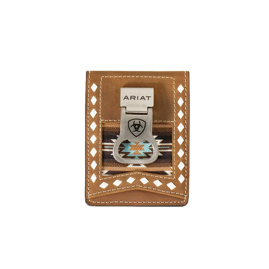 Ariat Money Clip Southwest Brown Wallet A3559302
